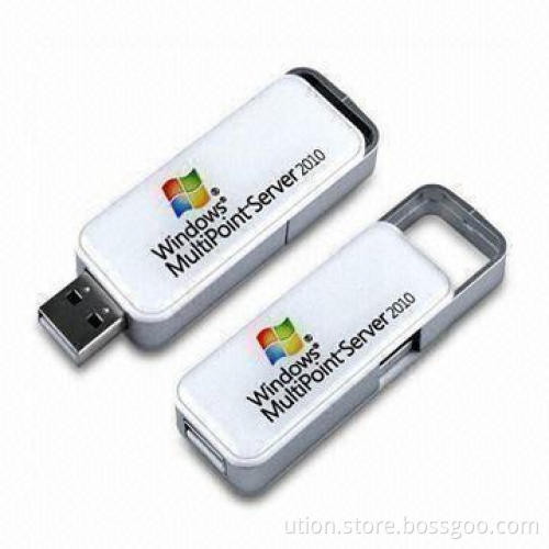 USB Flash Drive with 1 to 32GB Capacities, Plastic Design, Supports USB 2.0 Interface and Free logo